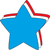 Star Tri-Color Creative Cut-Outs - 098497086102