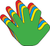 Hand Foam Assorted Colors Creative Cut-Outs - 098497073669