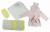 Bambini Infant Robe, Hooded Towel, Washcloths and Hand Washcloth Mittens - 7 Piece Set - 763276258659