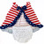 AnnLoren Baby and Big Girls 4th of July Swing Tank Top with Ruffle Trim and Bow - 633632256615