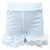 AnnLoren Girls White Knit Ruffle Shorts - 788679288993
