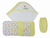 Bambini Hooded Towel, Washcloths and Hand Washcloth Mitt - 6 Piece Set - 763276258666