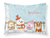 Carolines Treasures, Inc Merry Christmas Carolers Dog Fabric Standard Pillowcase, White, Moisture Wicking Winter Glow
