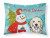 Carolines Treasures, Inc Snowman with Dog Fabric Desined Standard Pillowcase, White, Moisture Wicking