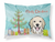 Carolines Treasures, Inc Christmas Tree and Dog Fabric Standard Pillowcase, White with Artwork, Moisture Wicking Material Printed