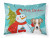 Carolines Treasures Snowman with Dog Fabric Pillowcase, Standard Size, Moisture-Wicking for Year-Round Use