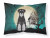 Carolines Treasures, Inc Halloween Scary With Dog Fabric Standard Pillowcase, White, Standard Size                          