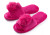Pupeez Girl's Lovely Velvet Pom-pom Open Toe Kids House Slides Slipper - 049108884609
