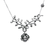 Rose Vine with White CZ Necklace - 734130257514