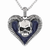 Horned Skull Heart Necklace - 734130261627