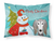 Carolines Treasures Snowman with Dog Fabric Standard Pillowcase, White, Standard Size