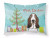 Carolines Treasures, Inc Christmas Tree and Dog Fabric Standard Pillowcase, White with Artwork, Moisture Wicking Material Decorative