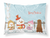 Carolines Treasures, Inc Merry Christmas Carolers Dog Fabric Standard Pillowcase, White, Moisture Wicking Holiday Glow