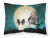Carolines Treasures, Inc Halloween Scary With Dog Fabric Standard Pillowcase, White with Artwork Front, Halloween Edition, Moisture Wicking Material