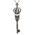 Crowned Skull Key Necklace (Black) - 734130258313