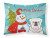 Carolines Treasures Snowman with Dog Decorative Standard Pillowcase, White, Classic Bedding Accent