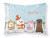 Carolines Treasures, Inc Merry Christmas Carolers Dog Fabric Standard Pillowcase, White, Moisture Wicking Yuletide Nights