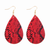 Snake Skin Leather Teardrop Dangle Earrings ( VARIETY OF COLORS AVAILABLE ) By DOBBI - 880524236778