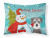 Carolines Treasures, Inc Snowman with Dog Fabric Standard Deis Pillowcase, White, Moisture Wicking