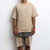 REVERSE FRENCH TERRY TEE- KHAKI - 635661372717