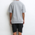 REVERSE FRENCH TERRY TEE- GREY - 635661372755