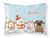 Carolines Treasures Merry Christmas Carolers Dog Fabric Standard Pillowcase, White, Festive Cheer, Moisture Wicking