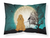 Carolines Treasures, Inc Halloween Scary With Dog Fabric Standard Pillowcase, White with Artwork, Fright Edition, Moisture Wicking