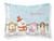 Carolines Treasures Merry Christmas Carolers Dog Fabric Standard Pillowcase, White with Artwork, Winter Joy, Moisture Wicking Material