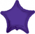 Purple Star Mylar Balloon - 850048023758