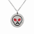 Angry Skull Emoji Necklace With Swarovski Crystal - 734130260897