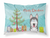 Carolines Treasures Christmas Tree and Dog Fabric Standard Pillowcase, White with Artwork, Moisture Wicking Decorative