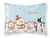 Carolines Treasures, Inc. Merry Christmas Carolers Dog Fabric Standard Pillowcase, White, Snowflake Print, Moisture Wicking
