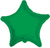 Emerald Green Star Mylar Balloon - 850048023277