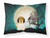 Carolines Treasures, Inc Halloween Scary With Dog Fabric Standard Pillowcase, White, Creepy, Moisture Wicking