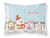 Carolines Treasures, Inc Merry Christmas Carolers Dog Fabric Standard Pillowcase, White, Moisture Wicking Winter Cheer