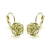 ROSE IS A ROSE 18kt Rose Crystal Earrings In White Yellow And Rose Gold Plating - 740016245612