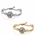 Queen's Luck Swarovski Crystal Bracelets In White And Yellow Gold Overlay - 740016275350