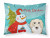 Carolines Treasures Snowman with Dog Decorative Standard Pillowcase, White Fabric Bedding Accent