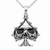 Skull Black Spade Necklace - 734130259488