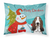 Carolines Treasures, Inc Snowman with Dog Fabric Standard Pillowcase, White Color Design, Moisture Wicking
