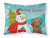 Carolines Treasures Snowman with Dog Decorative Standard Pillowcase, White, Soft Fabric