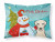 Carolines Treasures Snowman and Dog Pattern Standard Pillowcase, White, Soft Fabric Bedding