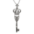 Crowned Skull Key Necklace (WHITE) - 734130260231