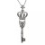 Crowned Skull Key Necklace (WHITE) - 734130260231