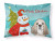 Carolines Treasures, Inc Snowman with Dog Fabric Standard Pillowcase, White Color, Moisture Wicking