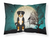 Carolines Treasures, Inc Halloween Scary With Dog Fabric Standard Pillowcase, White with Artwork, Limited Edition, Moisture Wicking Material