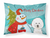 Carolines Treasures, Inc Snowman with Dog Fabric Standard Pillowcase, White Color , Moisture Wicking
