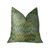 Plutus Brands Green Fair Green Citrine and Taupe Handmade Luxury Pillow, Verdant Harmony