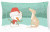Snowman Christmas Dog Art Canvas Fabric Decorative Pillow - 652259282142