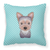 Caroline's Treasures Dog Face Checkerboard Design Fabric Decorative Pillow, 14x14 Inches, Polyester, decorative, comfy